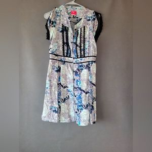 Free people multicolor lace sleeveless gray color women top size 8